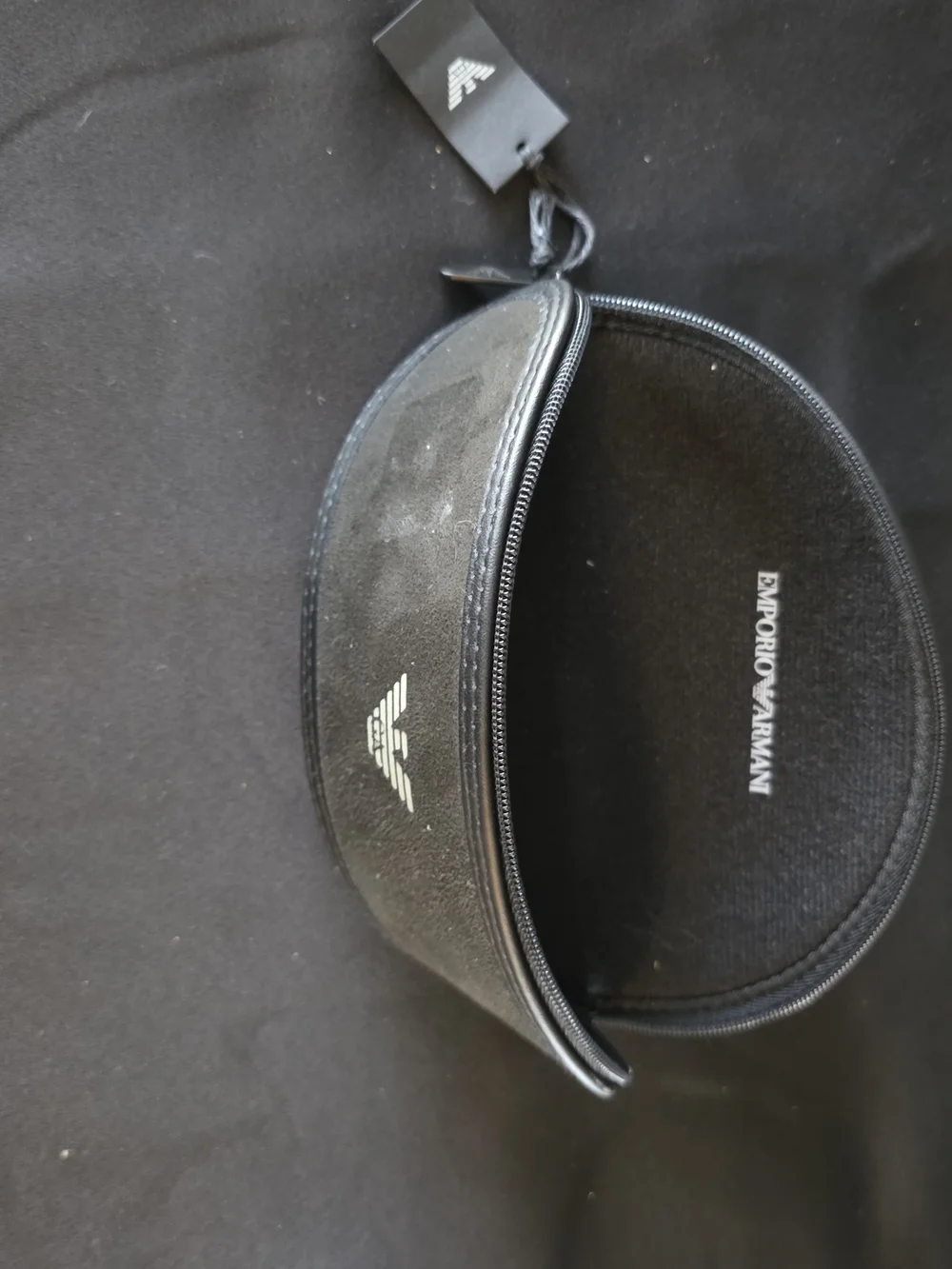 Emporio Armani Black Zip Carry Case - Protective Electronics Pouch